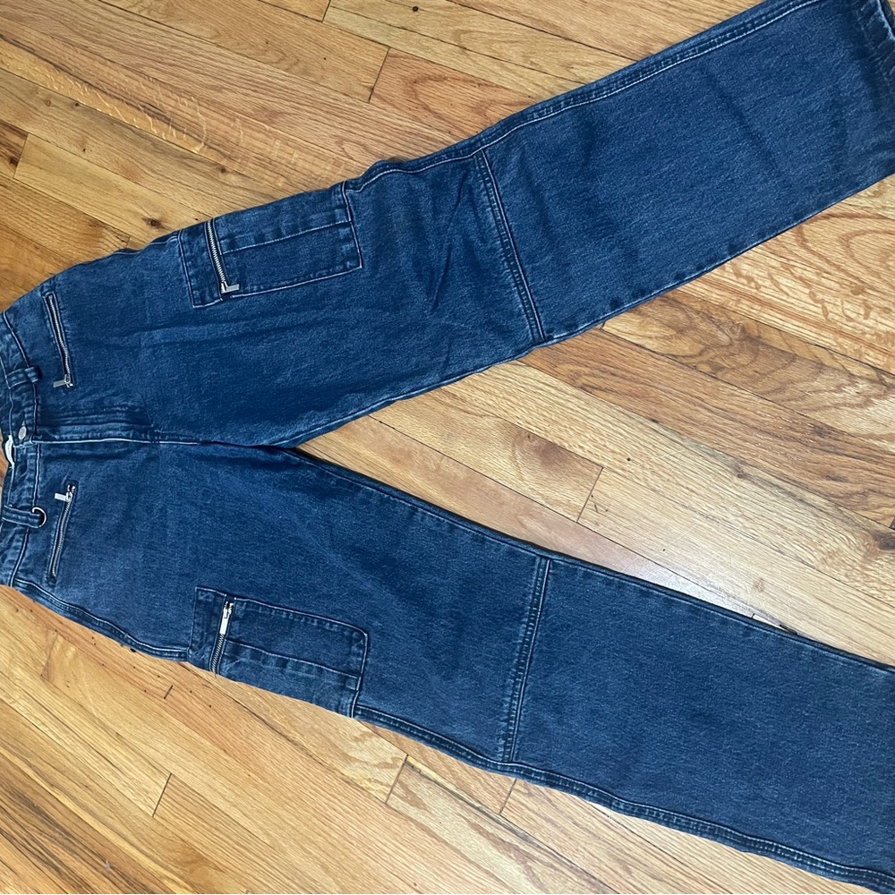 WeWoreWhat Men's Dark Blue Relaxed Jeans